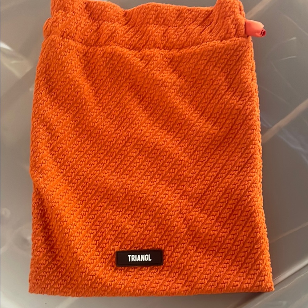 Triangl Swimwear Orange Ribbed bikini bag
